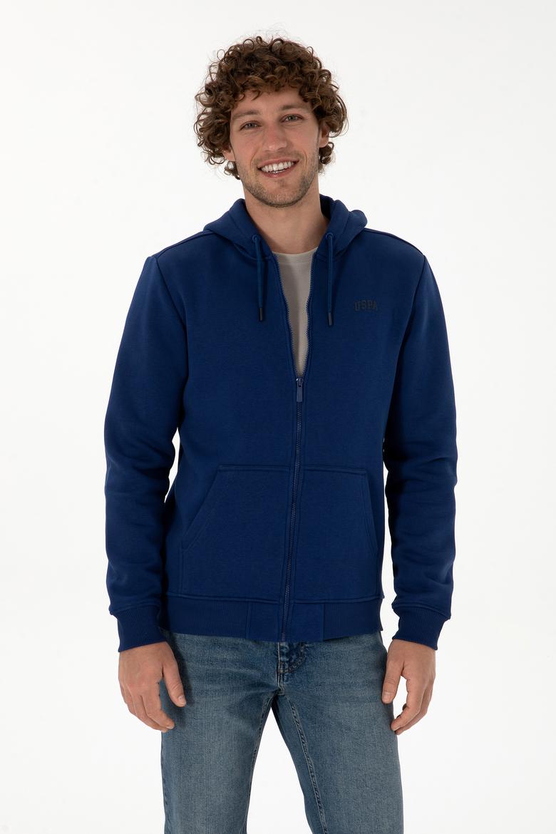 Erkek Regular Fit İndigo Şardonlu Örme Hırka