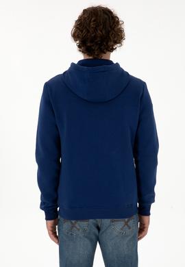 Erkek Regular Fit İndigo Şardonlu Örme Hırka - 50313755163