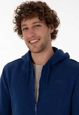 Erkek Regular Fit İndigo Şardonlu Örme Hırka - 50313755163