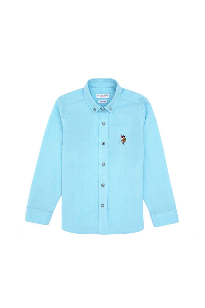 Erkek Çocuk Aqua Uzun Kollu Basic Gömlek