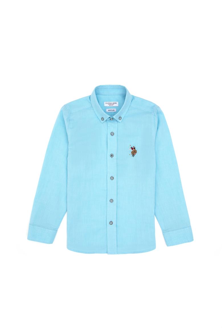 Erkek Çocuk Aqua Uzun Kollu Basic Gömlek