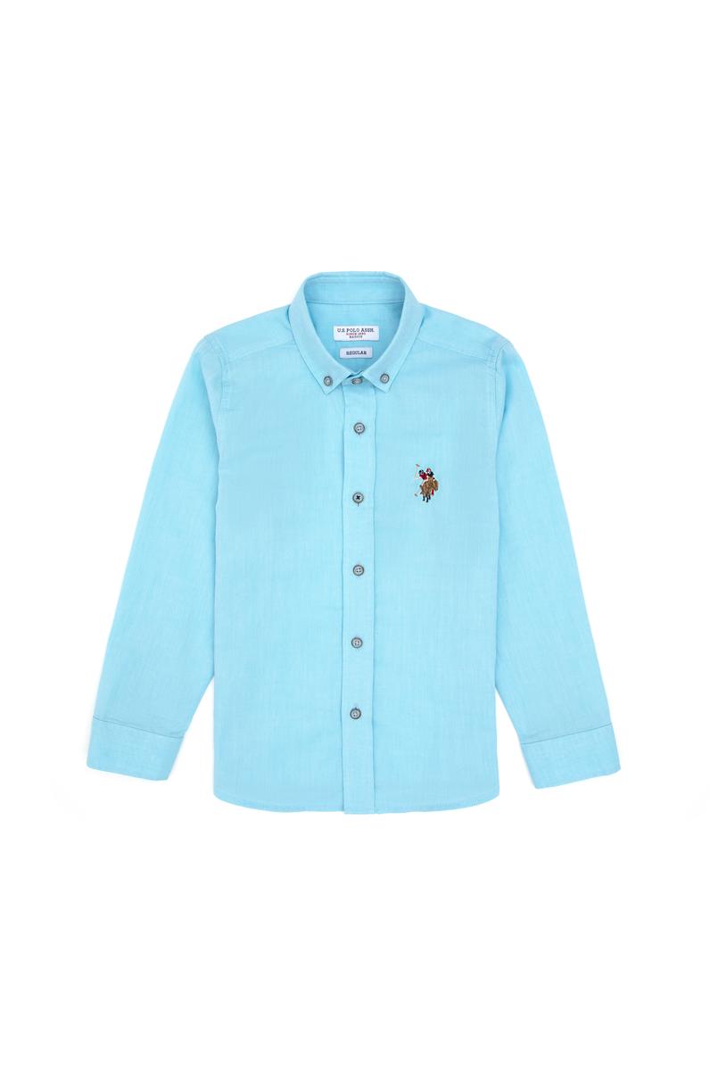 Erkek Çocuk Aqua Uzun Kollu Basic Gömlek