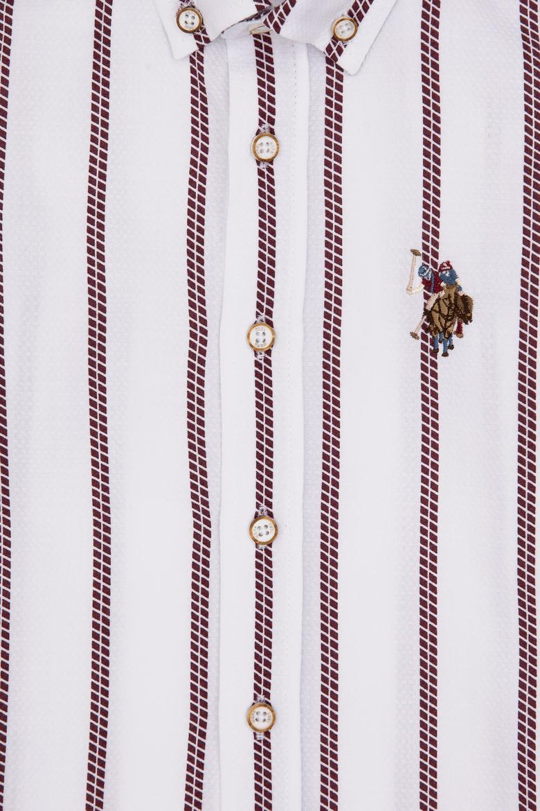 Erkek Çocuk Bordo Uzun Kollu Gömlek - 50312092033