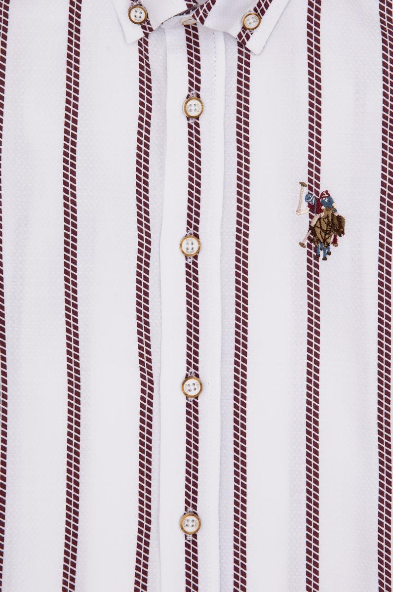 Erkek Çocuk Bordo Uzun Kollu Gömlek