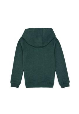 Erkek Çocuk Koyu Yeşil Basic Kapüşonlu Sweatshirt - 50307721020