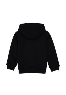 Erkek Çocuk Siyah Basic Kapüşonlu Sweatshirt - 50308439009