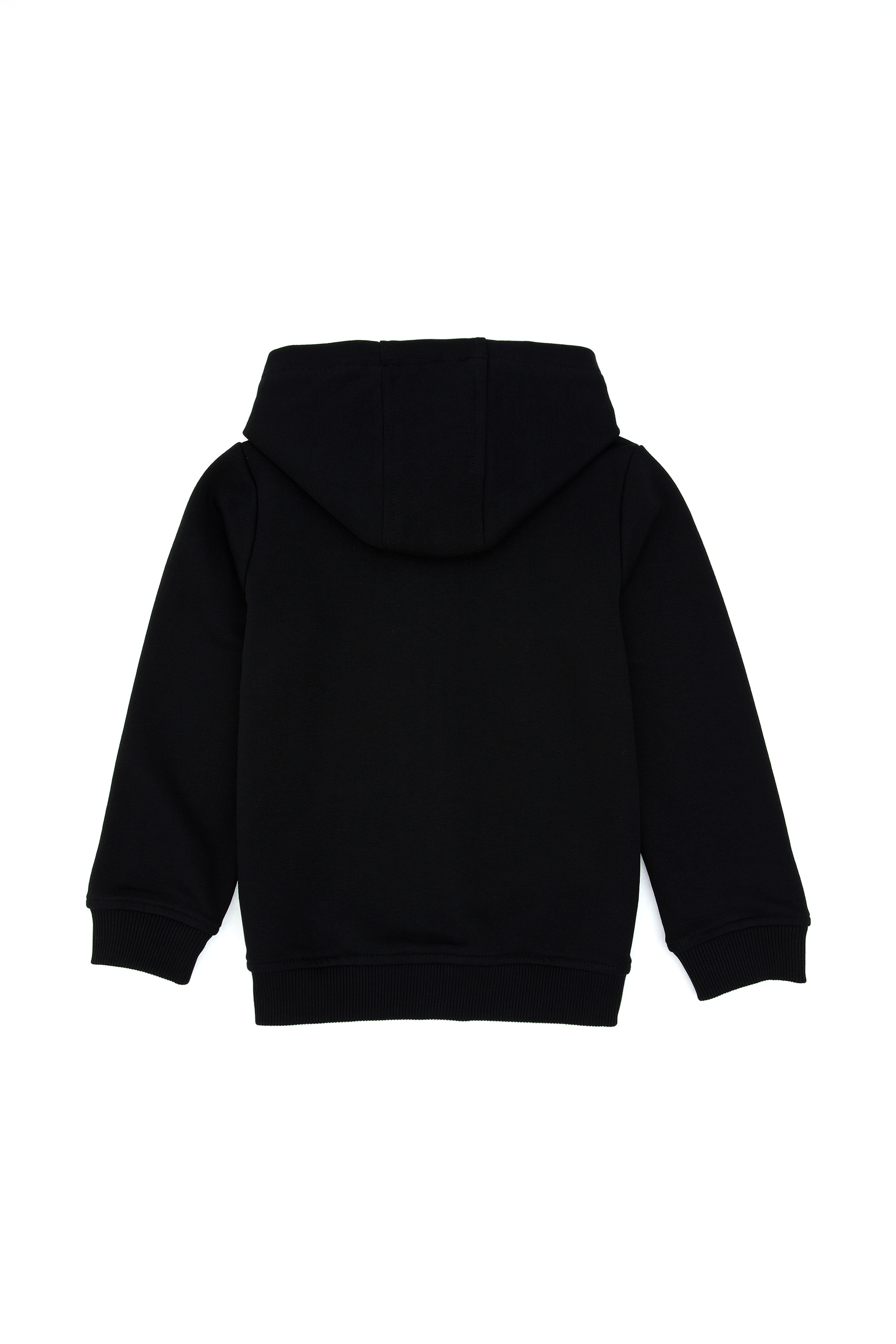 Erkek Çocuk Siyah Basic Kapüşonlu Sweatshirt - Image 2