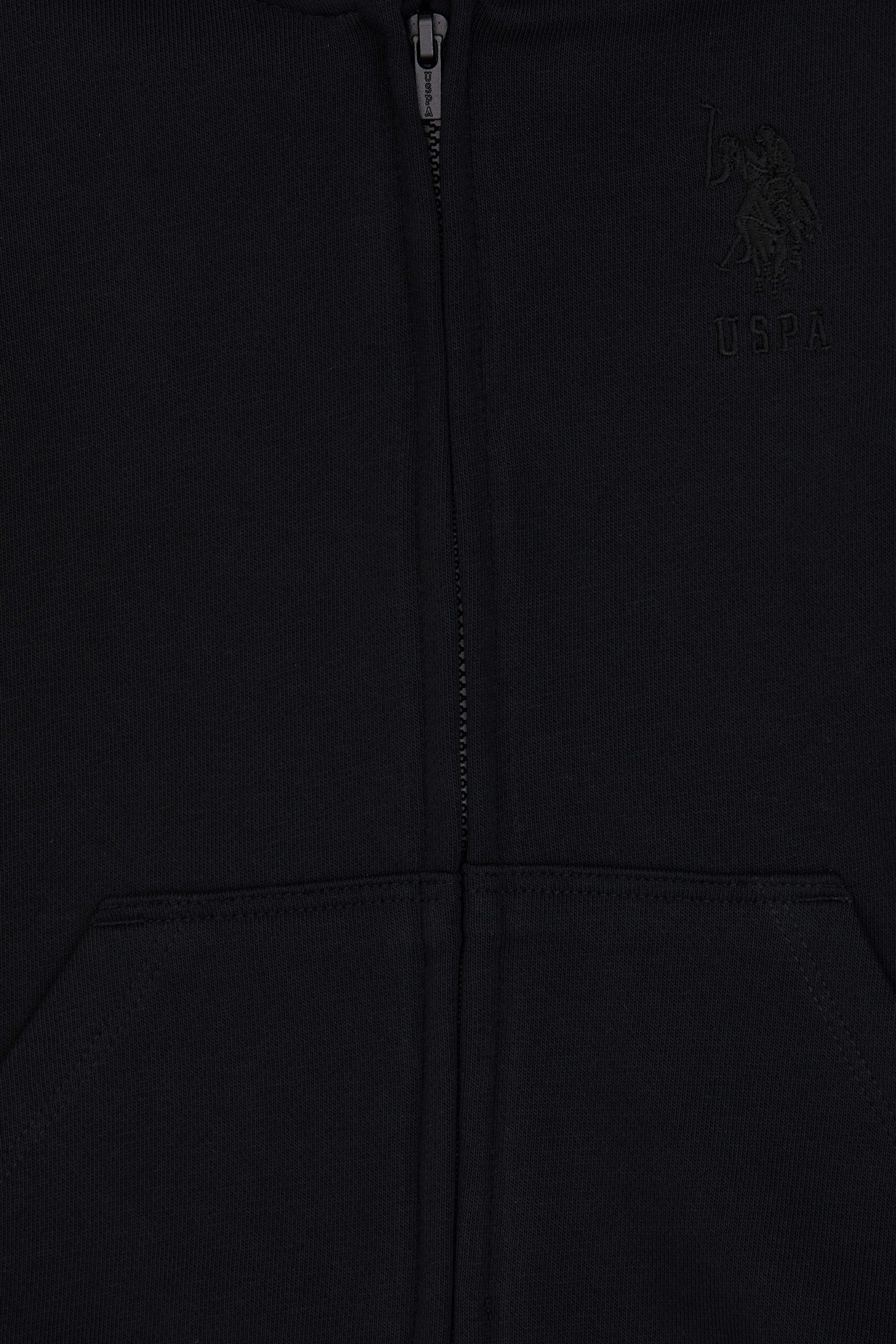 Erkek Çocuk Siyah Basic Kapüşonlu Sweatshirt - Image 3