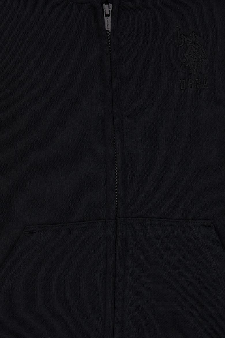 Erkek Çocuk Siyah Basic Kapüşonlu Sweatshirt - 50308439009