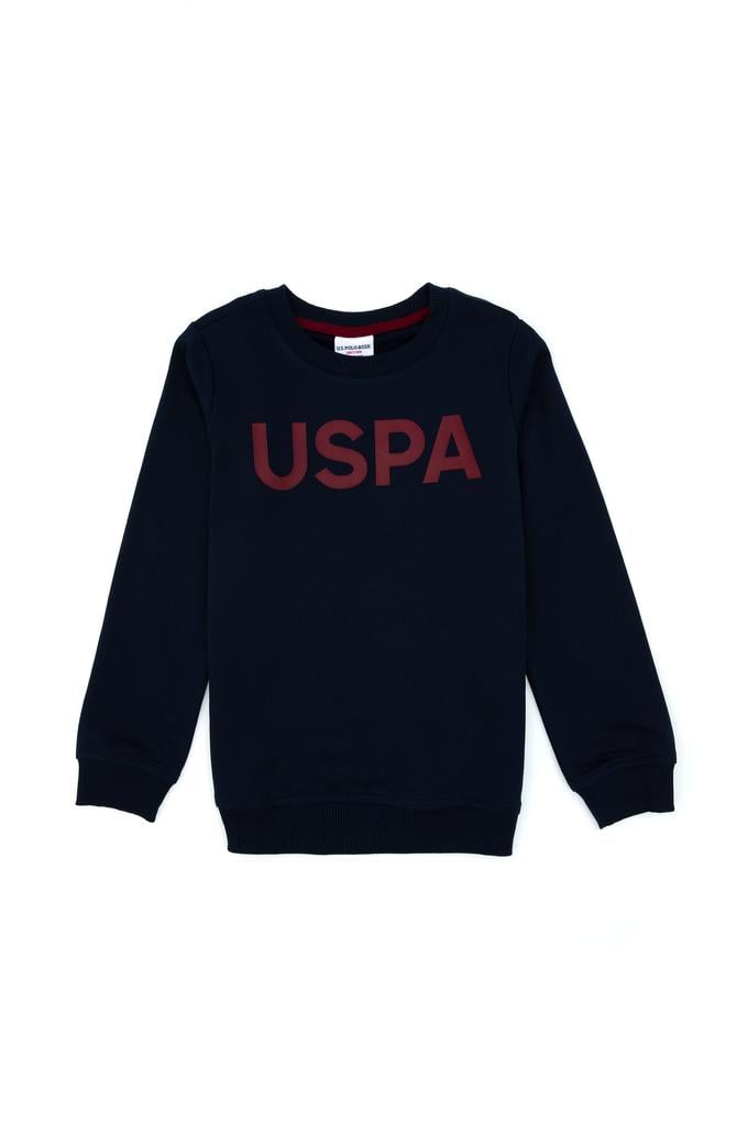 Erkek Çocuk Lacivert Basic Bisiklet Yaka Sweatshirt