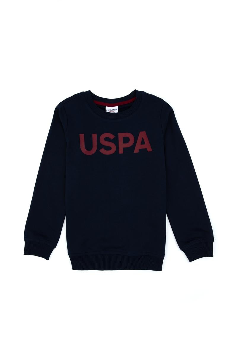 Erkek Çocuk Lacivert Basic Bisiklet Yaka Sweatshirt