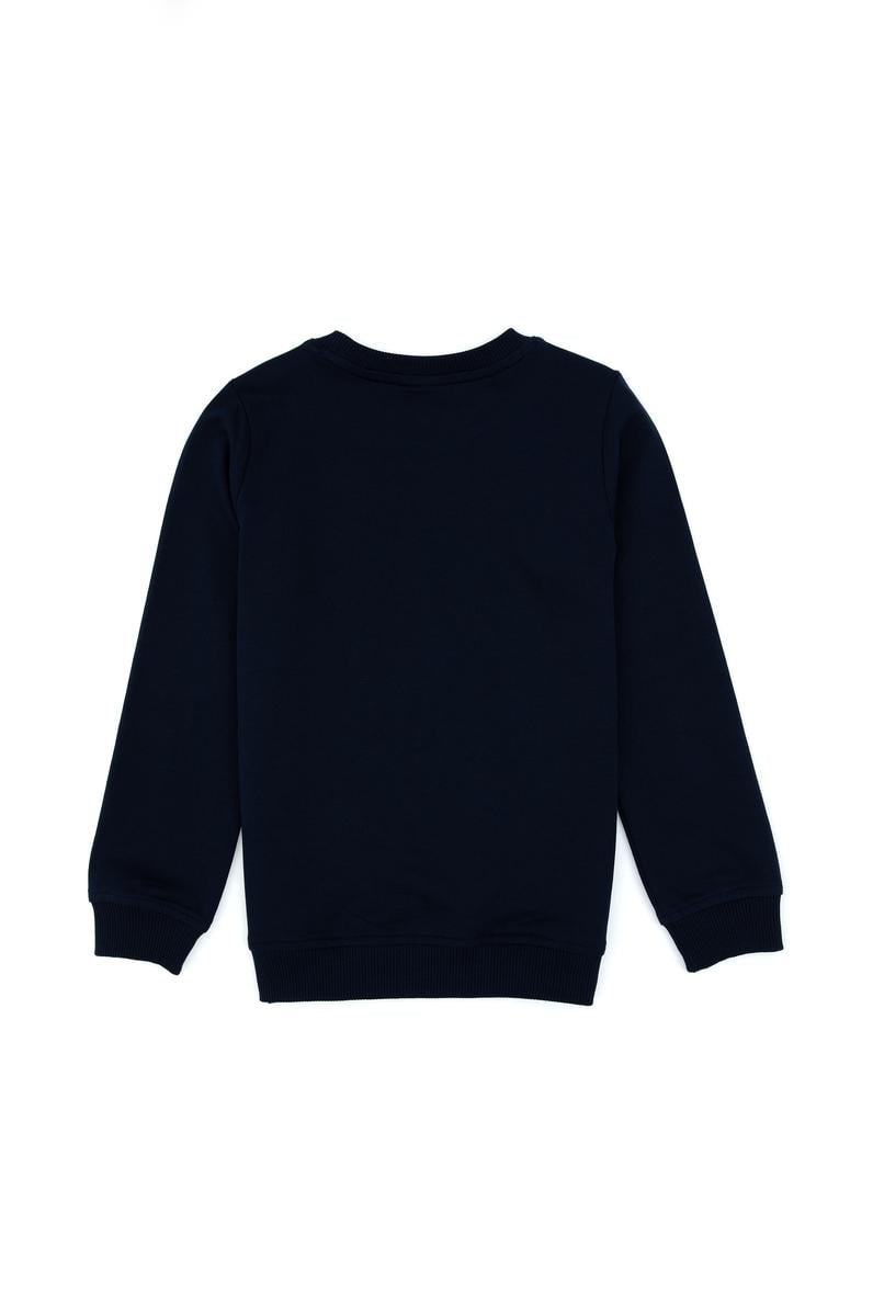 Erkek Çocuk Lacivert Basic Bisiklet Yaka Sweatshirt