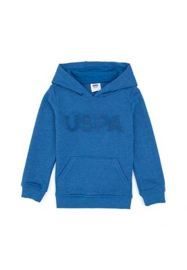 Erkek Çocuk Mavi Basic Kapüşonlu Sweatshirt - 50307721084