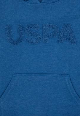 Erkek Çocuk Mavi Basic Kapüşonlu Sweatshirt - 50307721084