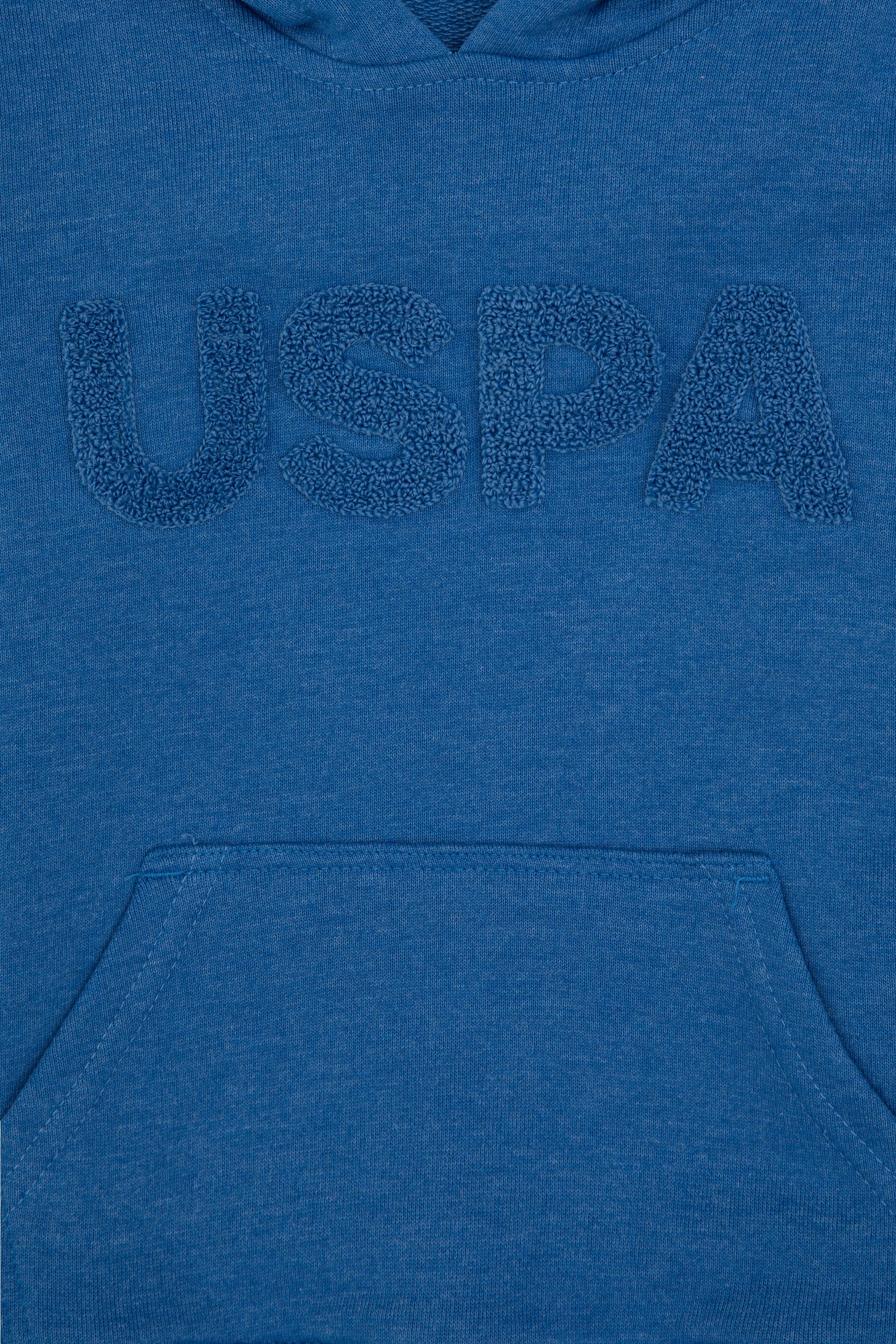 Erkek Çocuk Mavi Basic Kapüşonlu Sweatshirt - Image 3