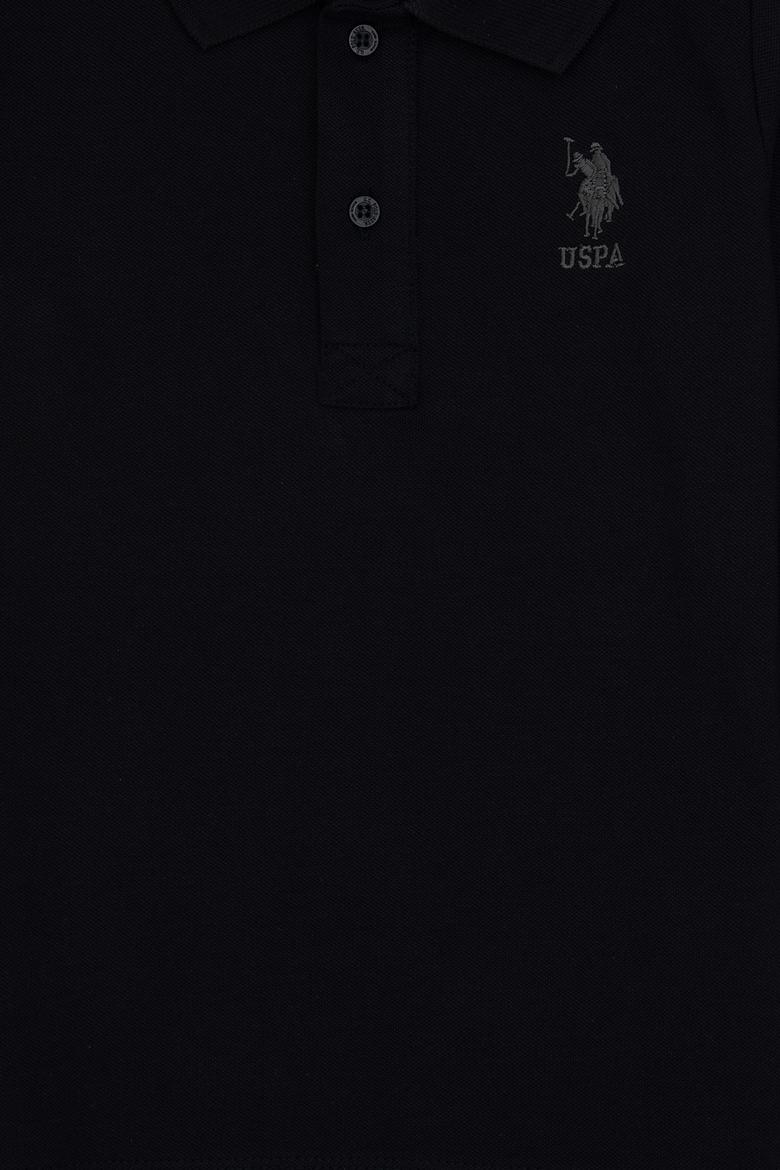 Erkek Çocuk Siyah Basic Polo Yaka Sweatshirt - 50307821007