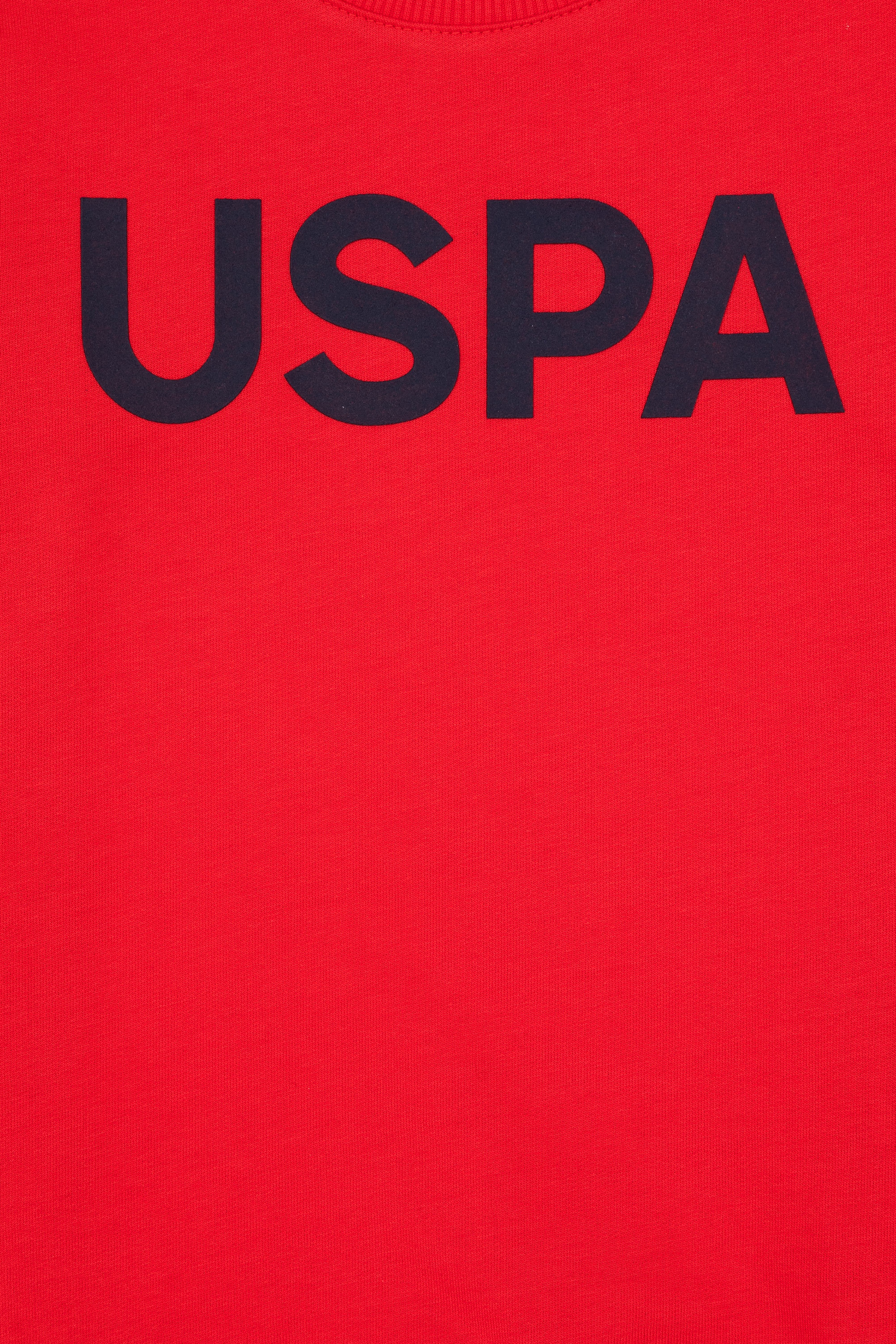 Erkek Çocuk Kırmızı Basic Bisiklet Yaka Sweatshirt