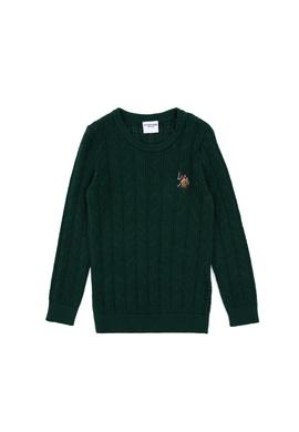 Erkek Çocuk Koyu Yeşil Basic Kazak - 50307844137