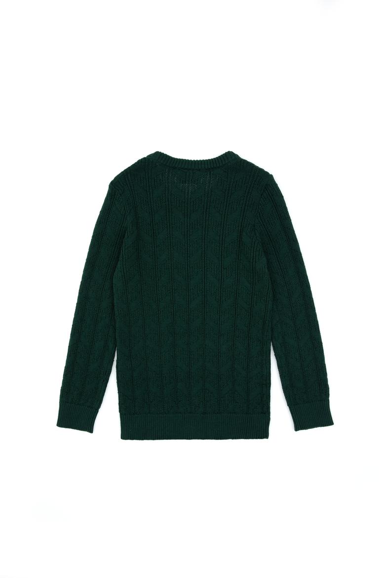 Erkek Çocuk Koyu Yeşil Basic Kazak - 50307844137