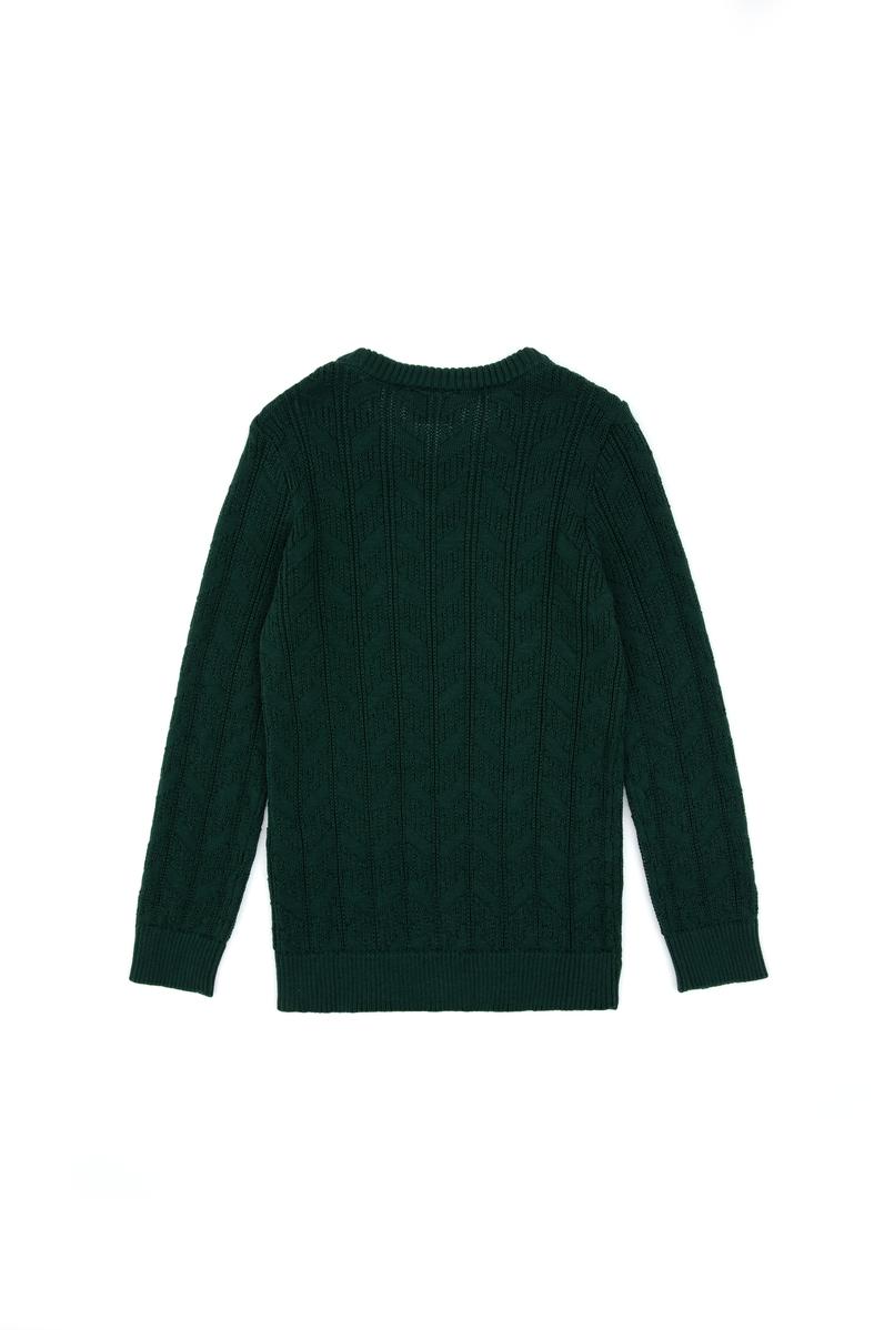 Erkek Çocuk Koyu Yeşil Basic Kazak