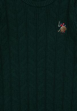 Erkek Çocuk Koyu Yeşil Basic Kazak - 50307844137