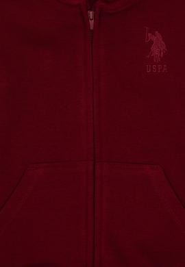 Erkek Çocuk Bordo Basic Kapüşonlu Sweatshirt - 50308439038