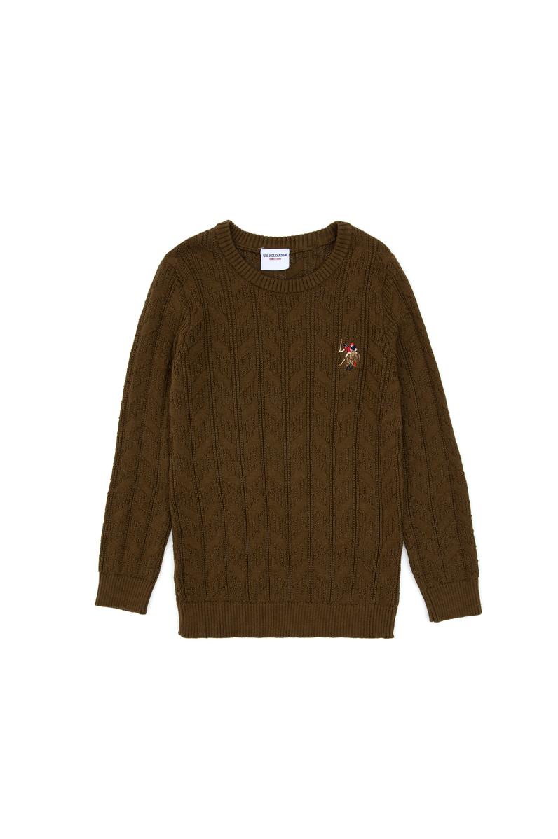 Erkek Çocuk Haki Basic Kazak