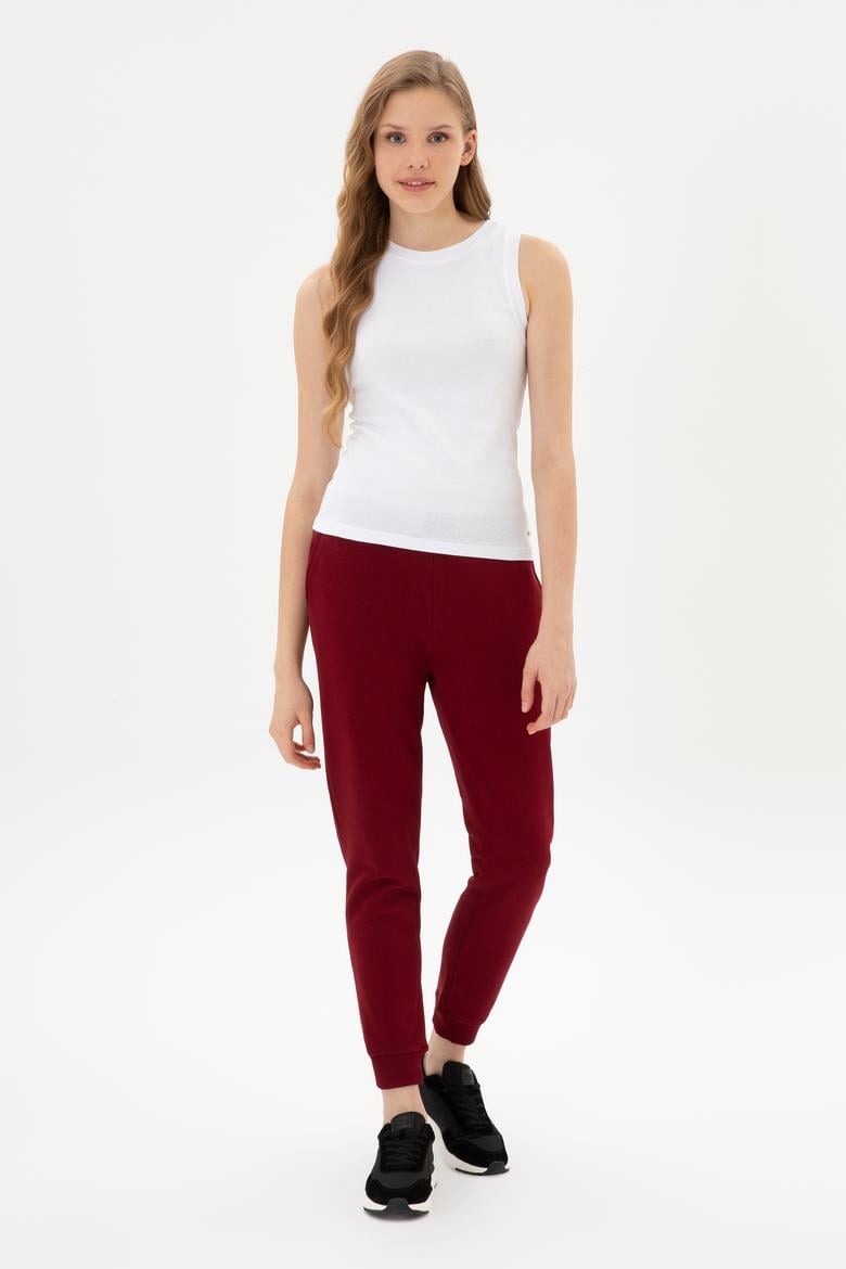 Kadın Bordo Jogger Eşofman Altı - 50307759033