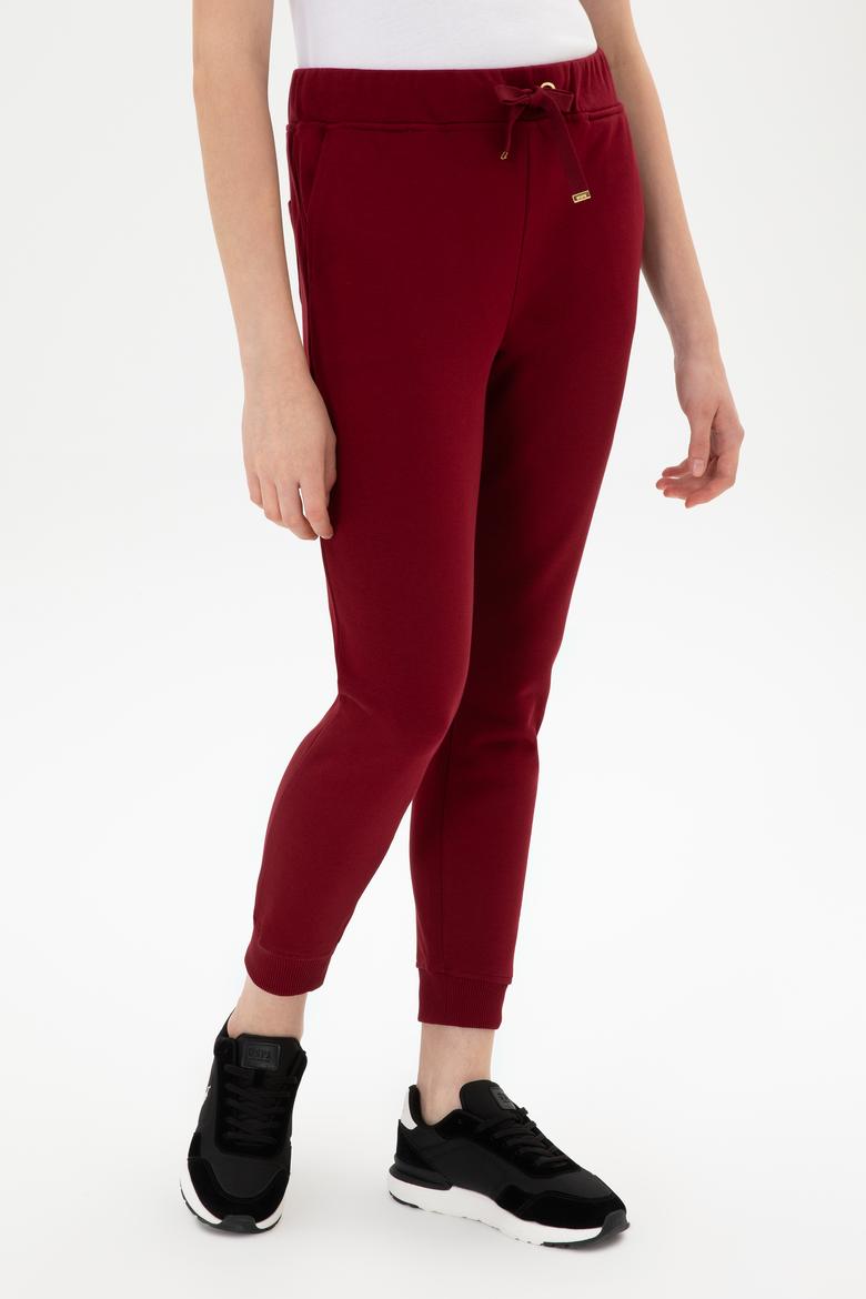 Kadın Bordo Jogger Eşofman Altı - 50307759033