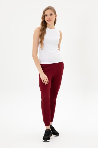 Kadın Bordo Jogger Eşofman Altı