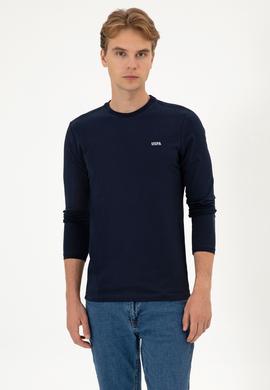 Erkek Slim Fit Bisiklet Yaka Lacivert Süprem Basic Sweatshirt - 50313744007