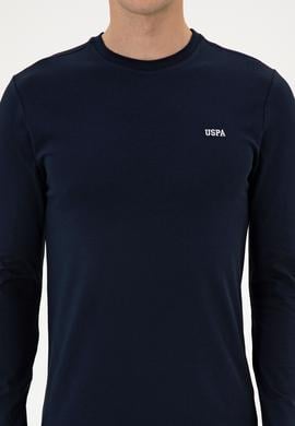 Erkek Slim Fit Bisiklet Yaka Lacivert Süprem Basic Sweatshirt - 50313744007