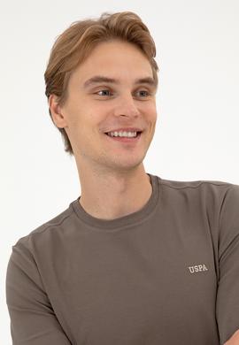 Erkek Slim Fit Bisiklet Yaka Vizon Süprem Basic Sweatshirt - 50313744077