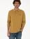 Erkek Regular Fit Polo Yaka Hardal Basic Sweatshirt