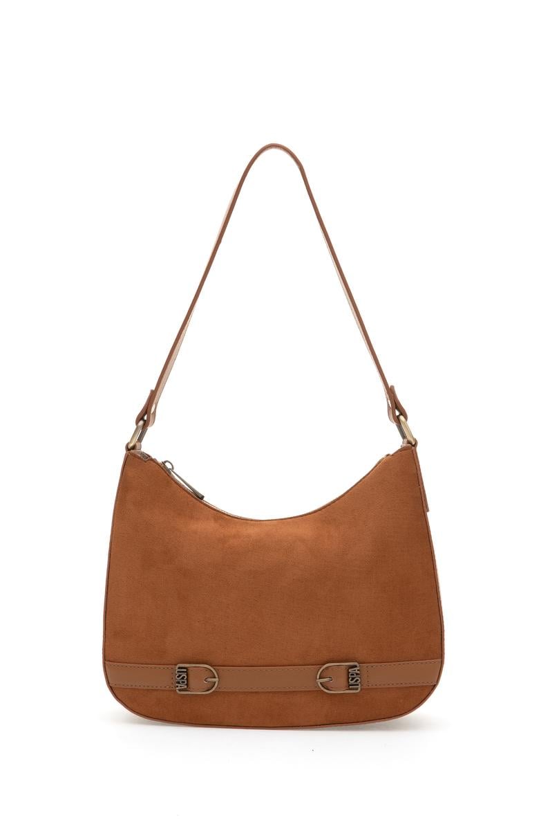 Kadın Taba Süet Kol Çantası