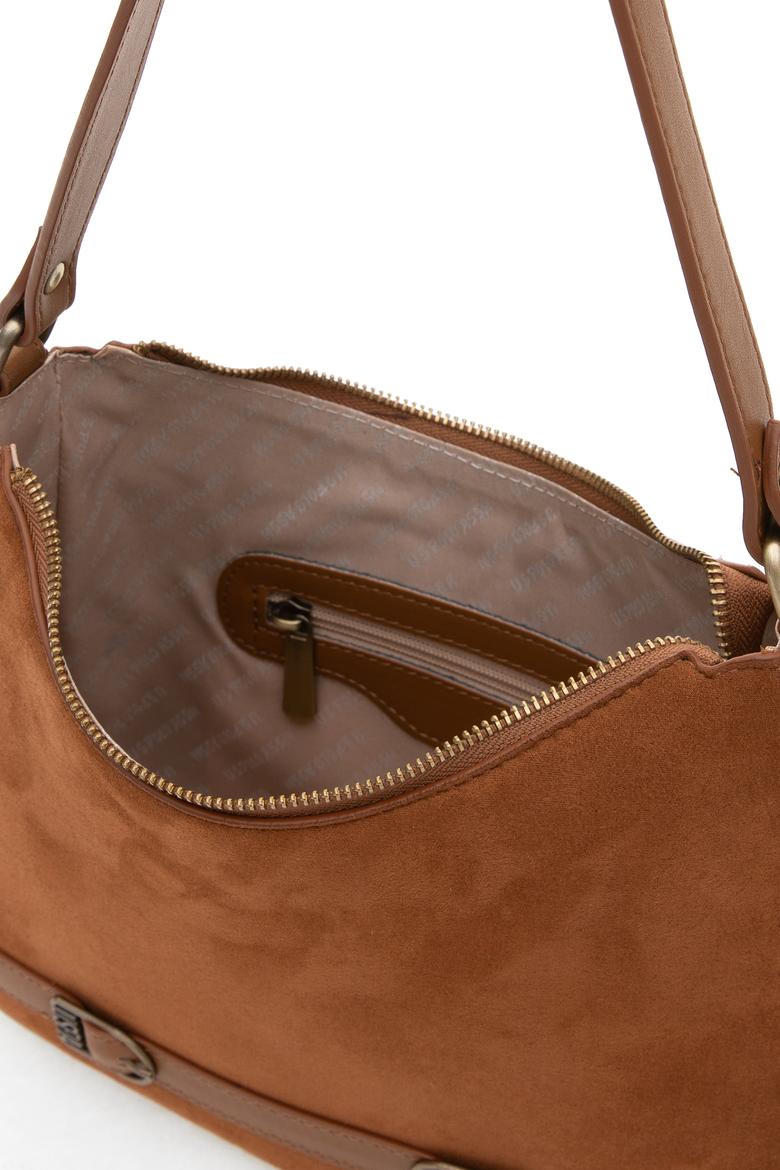 Kadın Taba Süet Kol Çantası - 50315198002