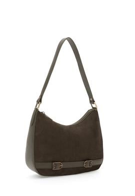 Kadın Haki Süet Kol Çantası - 50315198003