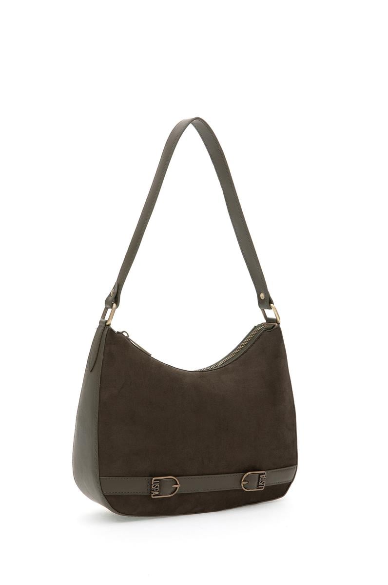 Kadın Haki Süet Kol Çantası