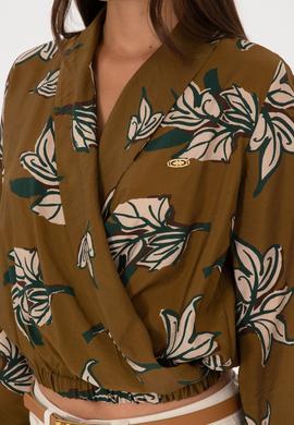 Kadın Haki Uzun Kollu Gömlek - 50308638005