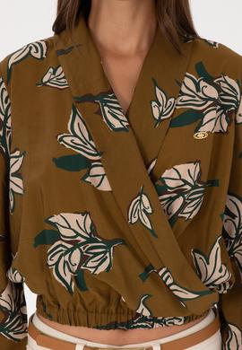 Kadın Haki Uzun Kollu Gömlek - 50308638005