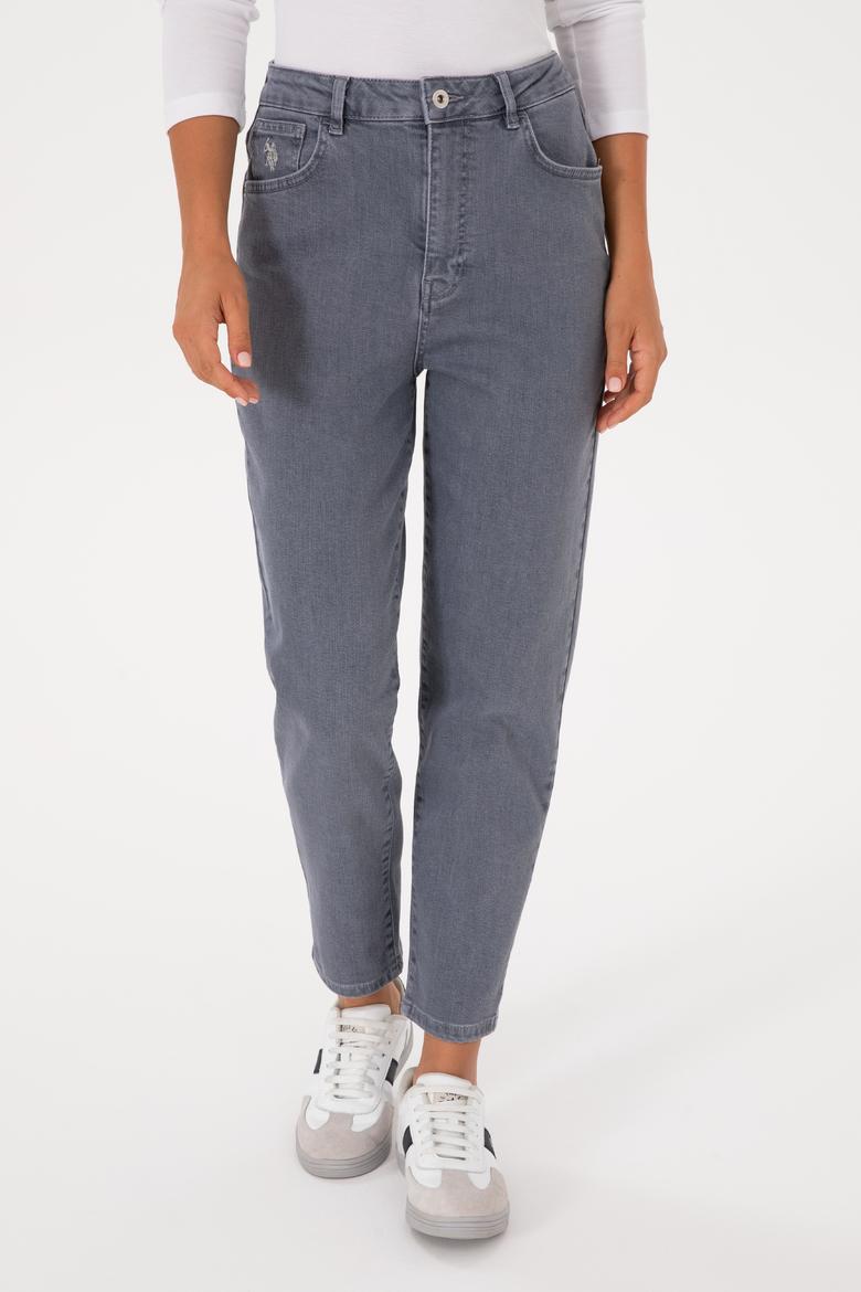 Kadın Gri Mom High Waist Fit Jean Pantolon - 50309422005