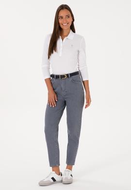 Kadın Gri Mom High Waist Fit Jean Pantolon - 50309422005