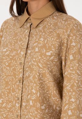 Kadın Hardal Uzun Kollu Gömlek - 50308716006