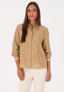 Kadın Hardal Uzun Kollu Gömlek - 50308716006