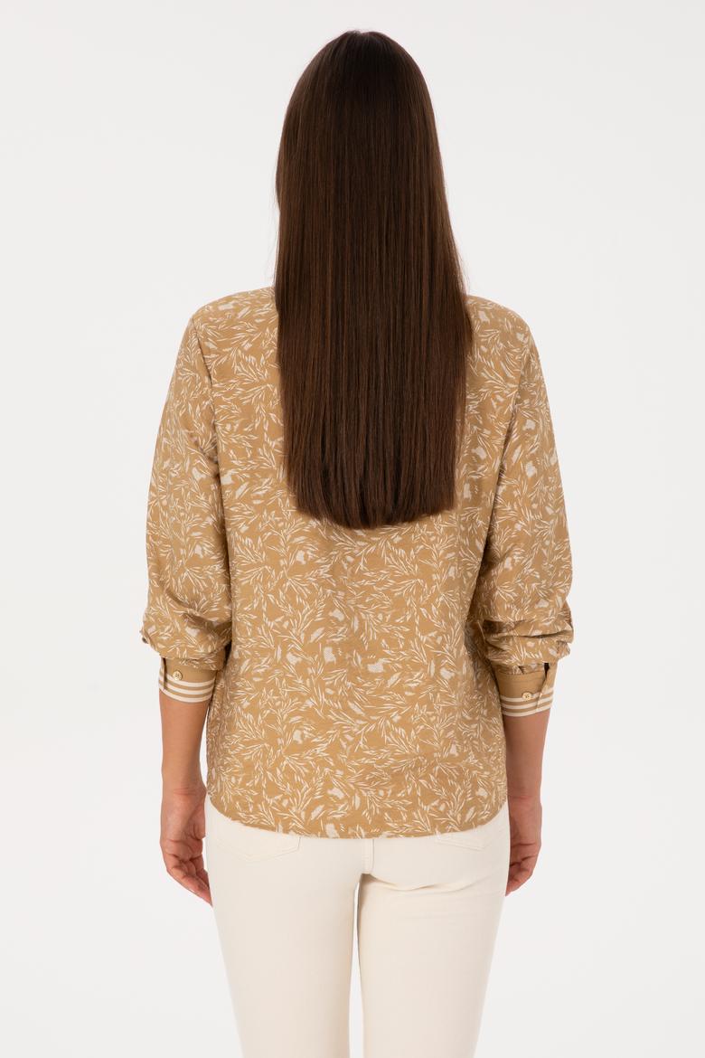 Kadın Hardal Uzun Kollu Gömlek - 50308716006