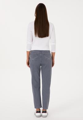 Kadın Gri Mom High Waist Fit Jean Pantolon - 50309422005