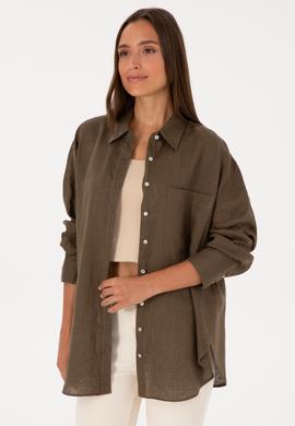 Kadın Vizon Uzun Kollu Gömlek - 50299794024