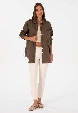 Kadın Vizon Uzun Kollu Gömlek - 50299794024