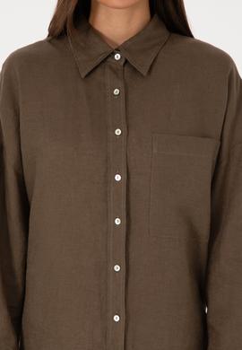 Kadın Vizon Uzun Kollu Gömlek - 50299794024