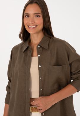 Kadın Vizon Uzun Kollu Gömlek - 50299794024